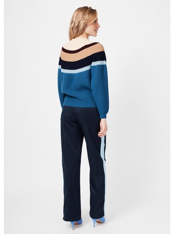 4funkyflavours Pullover in Blau/ Beige
