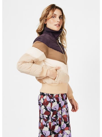 4funkyflavours Übergangsjacke in Beige/ Bordeaux
