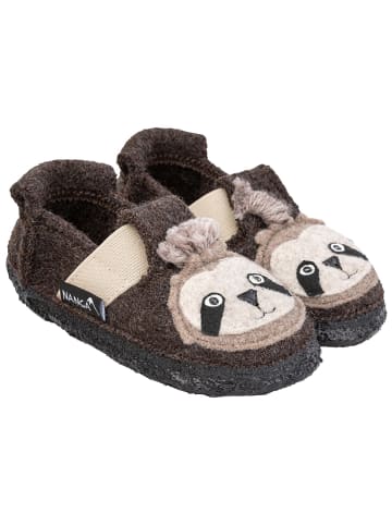 NANGA Hausschuhe "Shaggy Sloth" in Braun