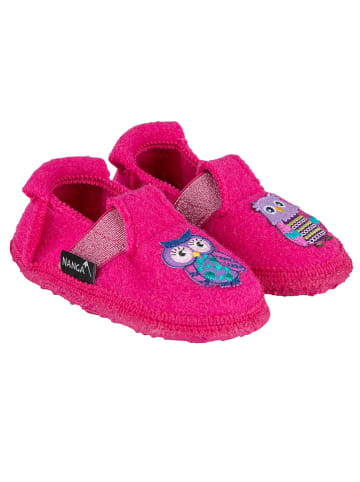 NANGA Pantoffels "Trusty Owls" roze
