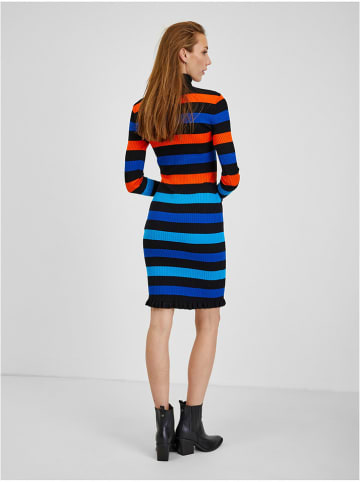 orsay Gebreide jurk blauw/oranje