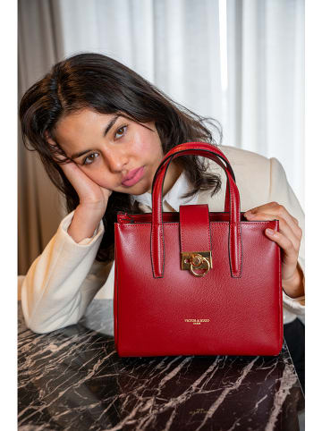 Victor & Hugo Paris Leder-Henkeltasche "Frida" in Rot - (B)24 x (H)22 x (T)11 cm