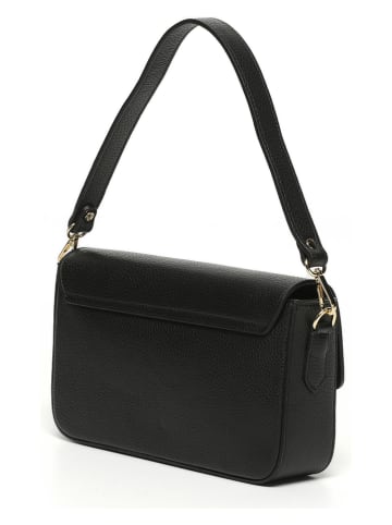 Victor & Hugo Paris Leder-Schultertasche "Diane" in Schwarz - (B)26 x (H)15 x (T)6 cm
