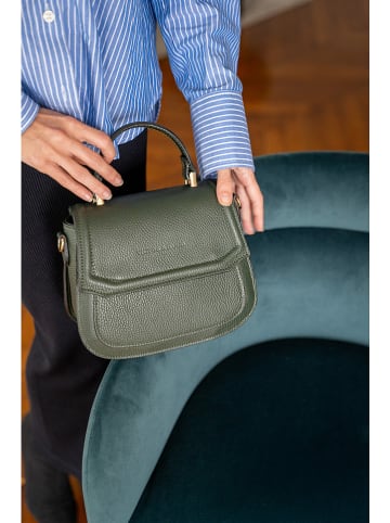 Victor & Hugo Paris Skórzana torebka "Gil" w kolorze khaki - 24 x 19 x 12 cm