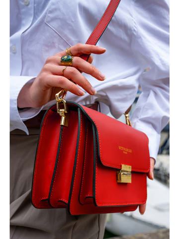 Victor & Hugo Paris Leren schoudertas "Chanon" rood - (B)22 x (H)15 x (D)6 cm