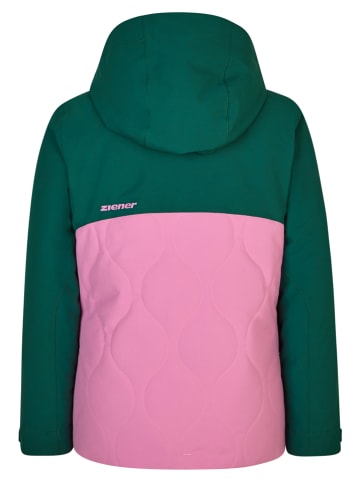 Ziener Ski-/ Snowboardjacke in Grün/ Pink