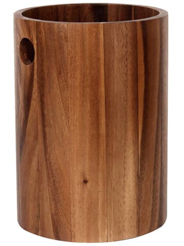 houseproud Kosmetikeimer "Timber Craft" in Braun - (H)25 x Ø 18 cm