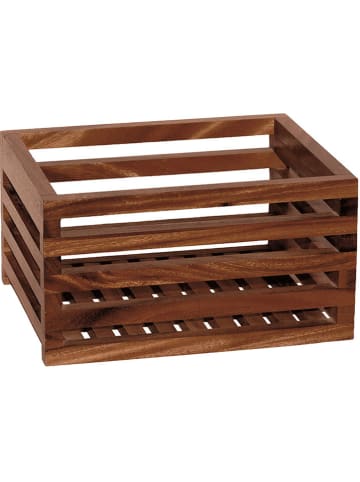 houseproud Korb "Timber Craft" in Braun - (B)20 x (H)20 x (T)13 cm