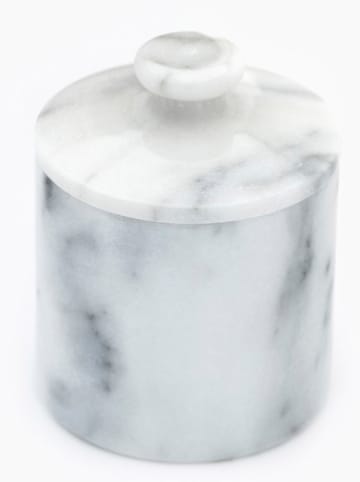 houseproud Kosmetikdose "Gloss Marble" in Grau/ Weiß - (H)13 x Ø 9,5 cm