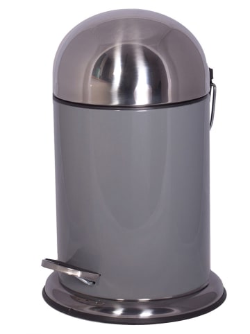 houseproud Treteimer "Dome" in Grau/ Silber - (H)32 x Ø 17 cm