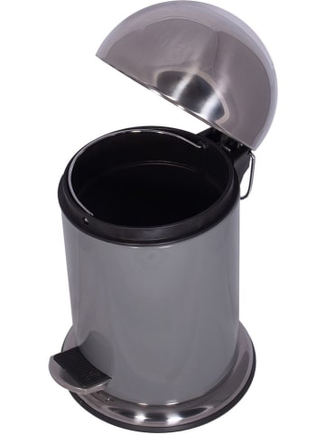 houseproud Treteimer "Dome" in Grau/ Silber - (H)32 x Ø 17 cm