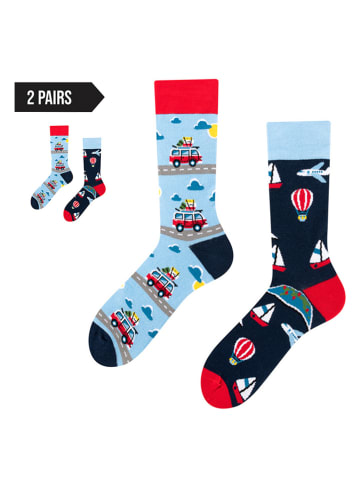 TODO SOCKS 2er-Set: Socken in Hellblau/ Dunkelblau