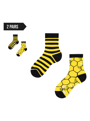 TODO SOCKS 2er-Set: Socken in Schwarz/ Gelb