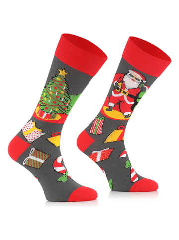 TODO SOCKS 2-delige set: sokken rood/groen