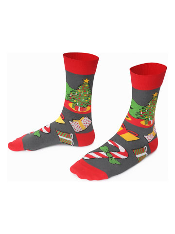 TODO SOCKS 2-delige set: sokken rood/groen