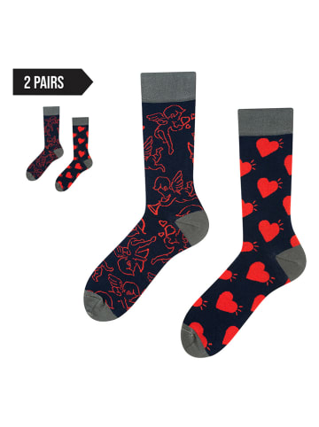 TODO SOCKS 2er-Set: Socken in Schwarz/ Rot