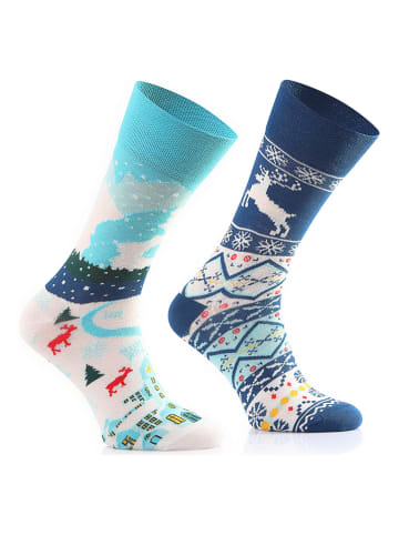 TODO SOCKS 2er-Set: Socken in Blau/ Hellblau