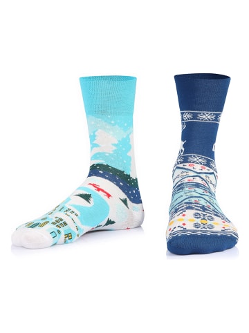 TODO SOCKS 2er-Set: Socken in Blau/ Hellblau