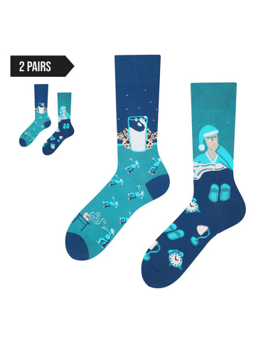 TODO SOCKS 2er-Set: Socken in Blau/ Hellblau