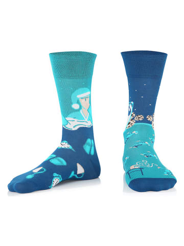 TODO SOCKS Skarpety (2 pary) w kolorze niebiesko-błękitnym