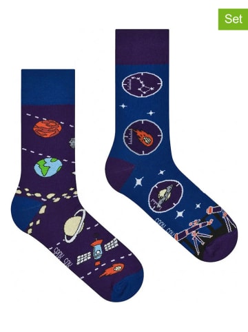 Spox Sox 2er-Set: Socken in Dunkelblau/ Bunt