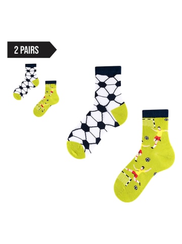 TODO SOCKS 2er-Set: Socken in Grün/ Schwarz/ Weiß