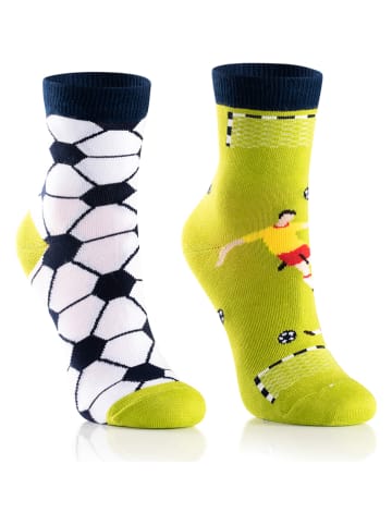 TODO SOCKS  2-delige set: sokken groen/zwart/wit