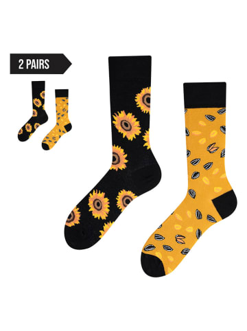 TODO SOCKS 2er-Set: Socken in Schwarz/ Gelb