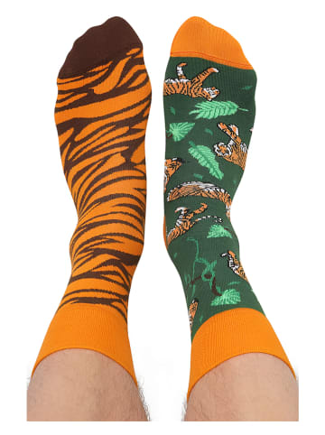 TODO SOCKS 2er-Set: Socken in Orange/ Grün