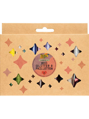 folia PAPER BIO Glitter & Pailletten Set "Rainbow" in Bunt
