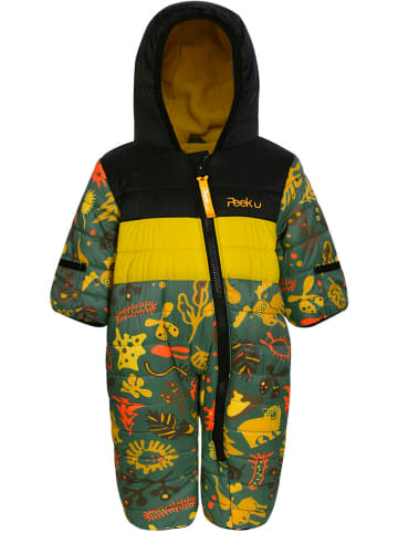 Peek U Winter-Overall "Clay" in Khaki/ Gelb/ Schwarz