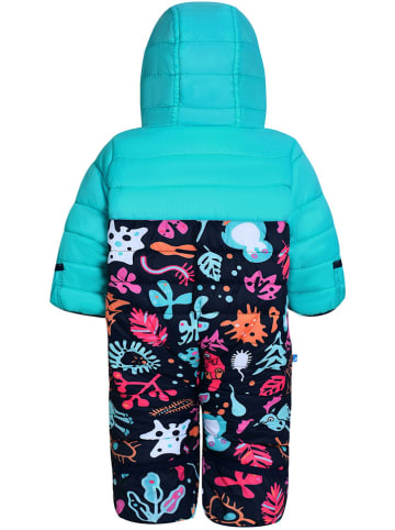 Peek U Winterpakje "Cyan" turquoise/zwart