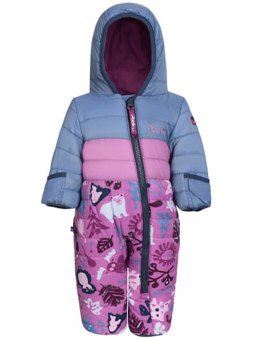 Peek U Winter-Overall "Cyan" in Blau/ Lila