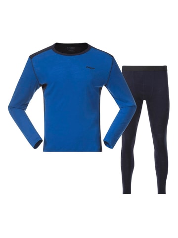 Bergans 2tlg. Funktionswäsche-Set in Blau/ Schwarz in Blau/ Schwarz