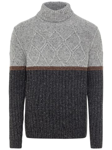 Camel Active Rollkragenpullover in Grau/ Anthrazit