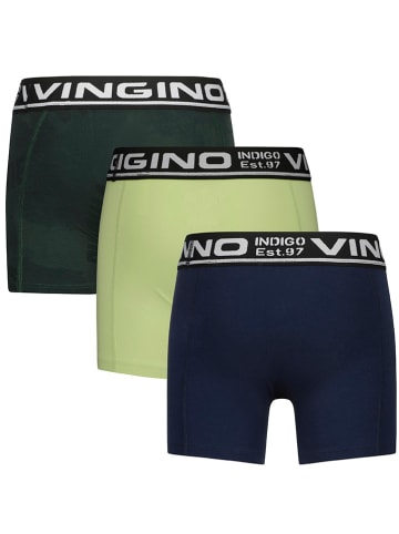 Vingino 3er-Set: Boxershorts in Dunkelblau/ Grün