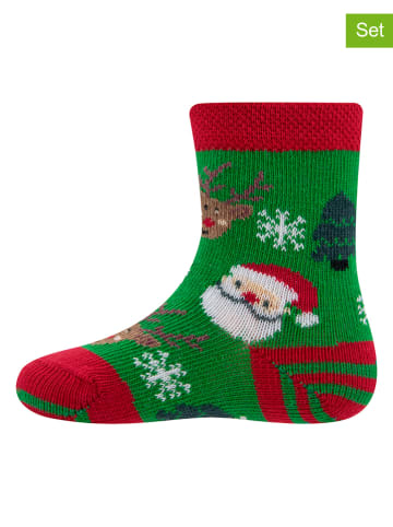 ewers 2er-Set: Socken in Rot/ Grün