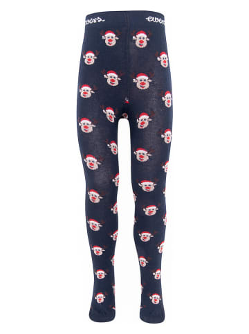 ewers Rajstopy w kolorze granatowym ze wzorem