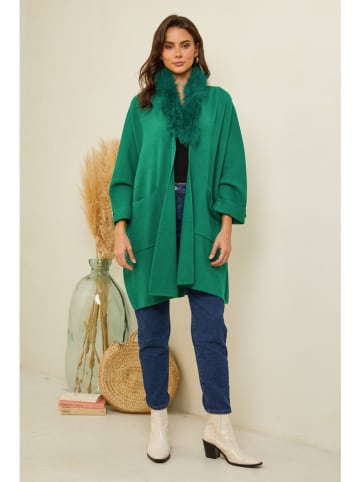 Soft Cashmere Cardigan in Grün