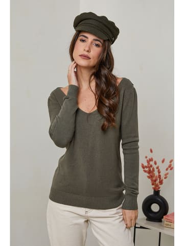 Soft Cashmere Pullover in Khaki