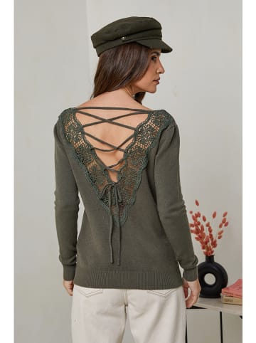 Soft Cashmere Sweter w kolorze khaki
