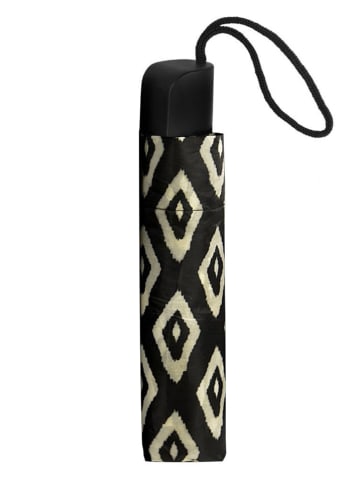 Impliva Taschenschirm in Schwarz/ Beige - Ø 90 cm
