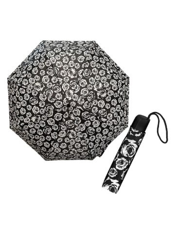 Impliva Taschenschirm in Schwarz/ Weiß - Ø 90 cm