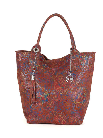 Mia Tomazzi Leder-Schultertasche "Liberazione" in Rot - (B)30 x (H)35 x (T)18 cm