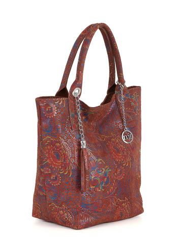Mia Tomazzi Leren schoudertas "Liberazione" rood - (B)30 x (H)35 x (D)18 cm