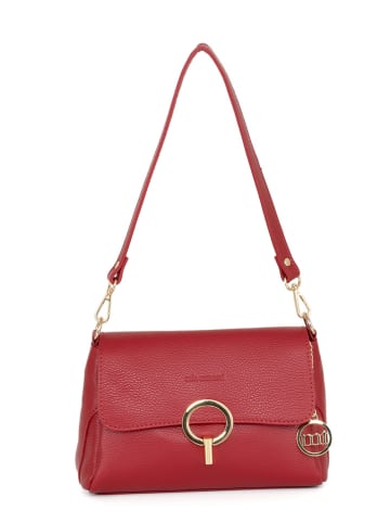 Mia Tomazzi Leren schoudertas "Ciovassino" rood - (B)26 x (H)18 x (D)10 cm