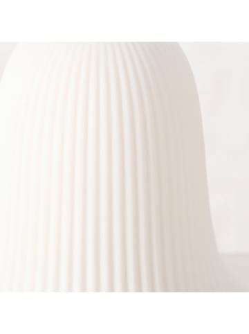 Boltze Decoratieve ledhanger "Belly" wit - (H)10 x Ø 9 cm