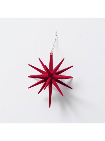 Boltze 2-delige set: kersthangers "Tove" rood - Ø14 cm