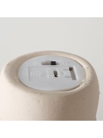 Boltze LED-Dekofigur "Prilo" in Creme/ Weiß - (H)16 cm