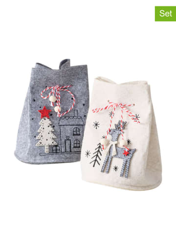 Boltze 2er-Set: Geschenktüte "Joy" - (H)14,5 x Ø 12 cm